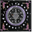 Moonlight Flower Tarot Reading Cloth altar cloth for tarot card readings, divination, and spiritual practice.