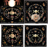 Moonlight Flower Tarot Reading Cloth reading cloth for tarot sessions, spiritual guidance, and daily divination.