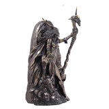 Morgan Le Fey fantasy statue figure for enchanted decor, bookshelf styling, and legend-inspired display.