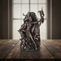 Morgan Le Fey statue figurine for gothic home decor, altar display, and mythological collection use.