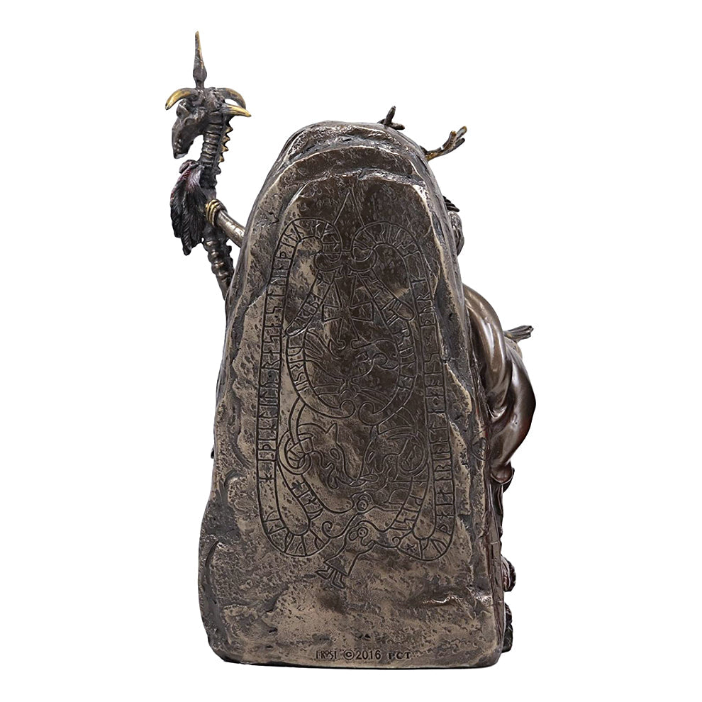 Morgan Le Fey witch statue figurine for occult decor, ritual space styling, and mystical home display.