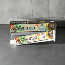 Moringa Essential Toothpaste tube for cleaning teeth, maintaining oral care, and everyday breath freshness.