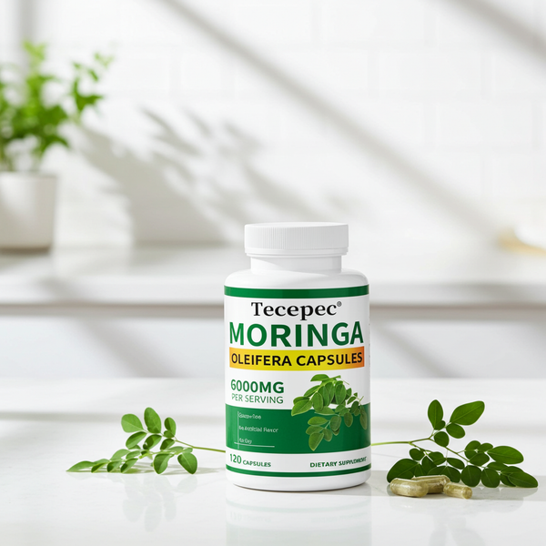 Moringa Extrac heart and digestive health capsules bottle for daily wellness support, digestive comfort, and heart health use.