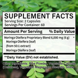 Moringa Extrac heart health herbal capsules bottle for cardiovascular support, digestive wellness, and routine supplement use.