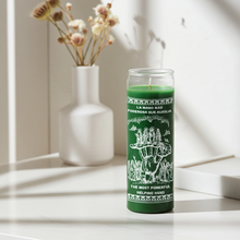 The Most Powerful Helping Hand 7 day green prayer candle for blessing work, spiritual guidance, and devotional use.