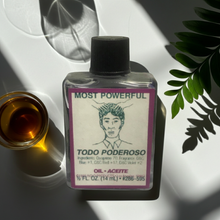 Most Powerful Wish Oil dressing oil bottle for anointing candles, charms, and spiritual tools.