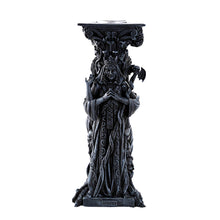 Mother, Maiden, Crone altar candle holder for ritual lighting, spiritual devotion, and pagan altar decoration.