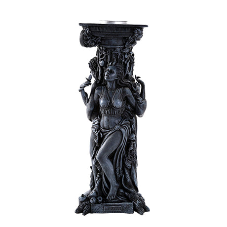 Mother, Maiden, Crone Goddess candle holder altar decor for holding candles during ritual, meditation, and spiritual practice.