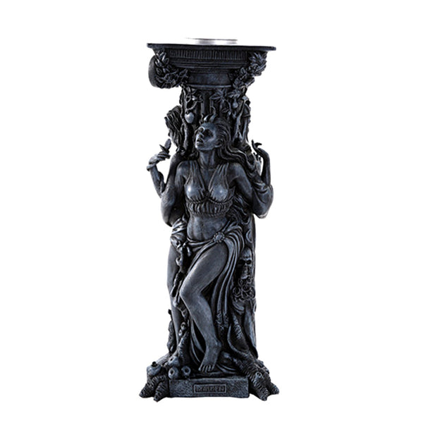 Mother, Maiden, Crone Goddess candle holder altar decor for holding candles during ritual, meditation, and spiritual practice.