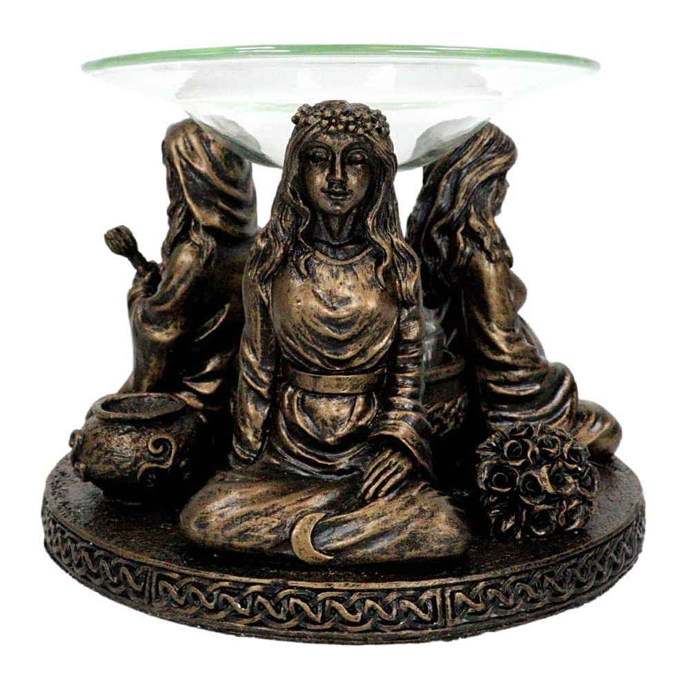 Mother Maiden Crone oil burner top view showing oil dish for aromatherapy use.