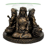 Mother Maiden Crone oil burner top view showing oil dish for aromatherapy use.
