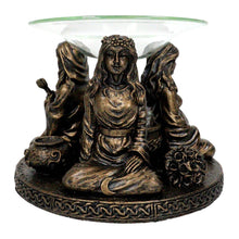 Mother Maiden Crone oil burner top view showing oil dish for aromatherapy use.