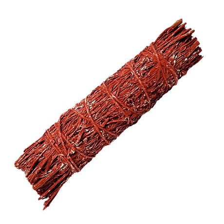 Mountain Sage and Dragon's Blood Resin Smudge Stick 4 inch for energy purification and motivation.