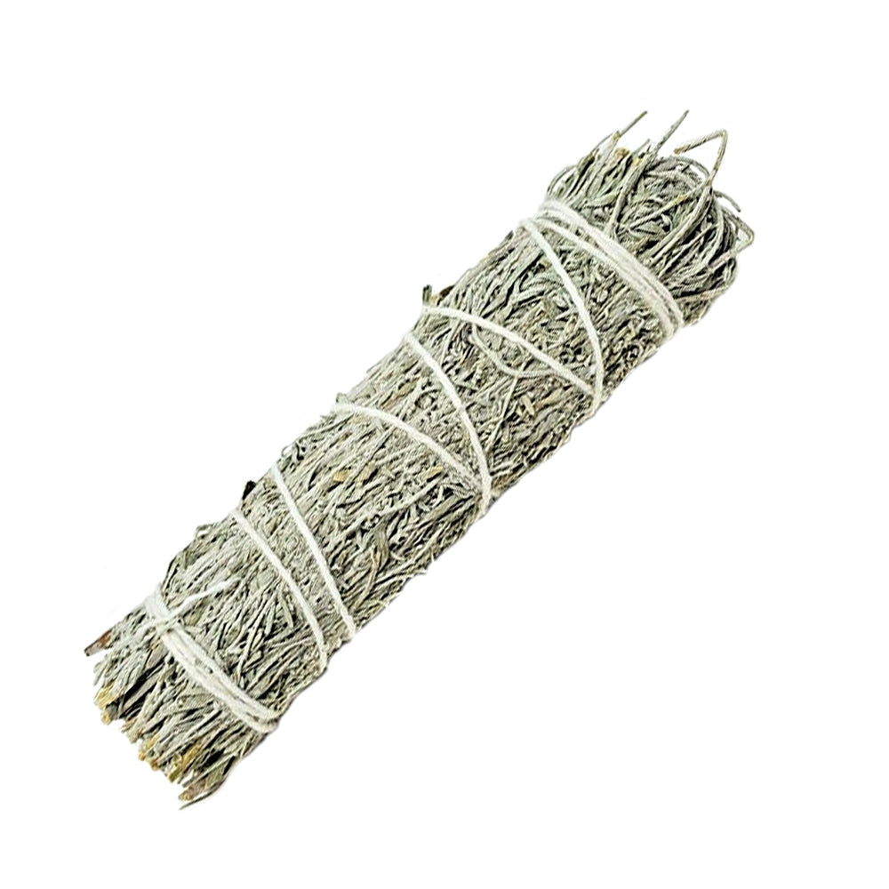 Mountain Sage and White Copal Smudge Stick 4 inch for meditation and intention-setting rituals.