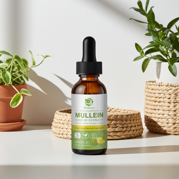 Mulittea Mullein Leaf Drops bottle for respiratory comfort and daily herbal use.
