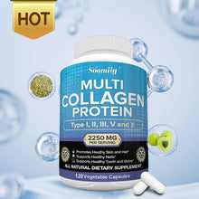 Multi-Collagen Peptides Capsules bottle for hair, skin, and joints daily wellness support.