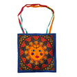 Multi color sun tote bag 18 by 18 inches front view for everyday carrying and market use.