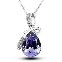 Multicolor teardrop pendant jewelry necklace with CZ stones for adding shine to formal outfits, celebrations, and holiday gifting.