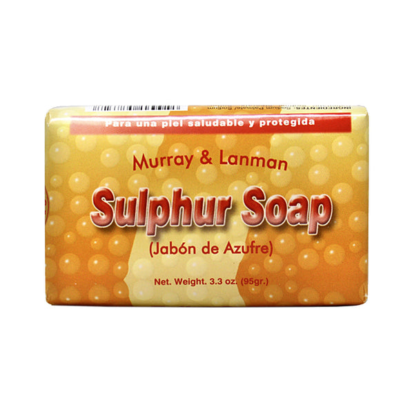 Murray & Lanman Sulphur Soap mineral bar for deep cleansing, acne support, and daily body washing.