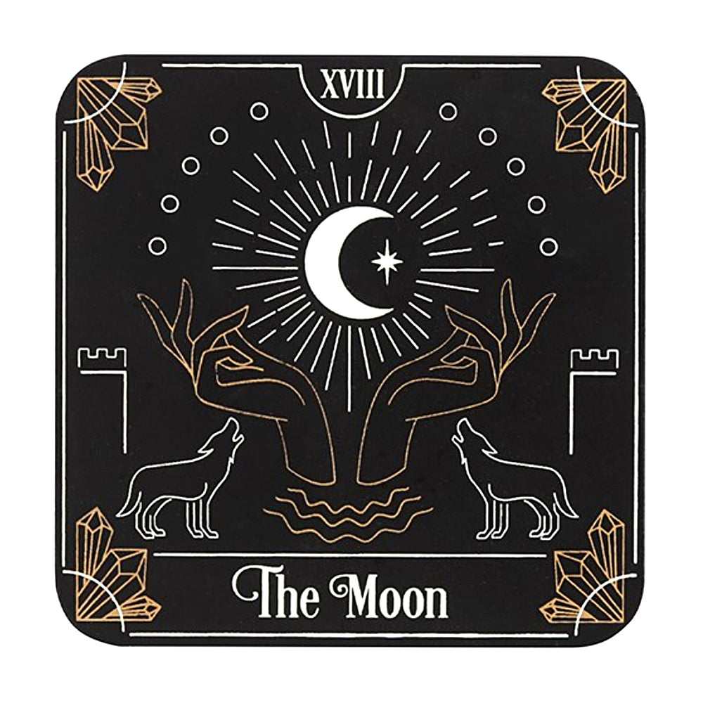 Tarot Card Coaster Set coasters for resting mugs, glasses, and iced drinks during daily use and entertaining.