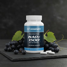NAD+ supplements with resveratrol capsules for cellular energy support, healthy aging routines, and daily wellness use.