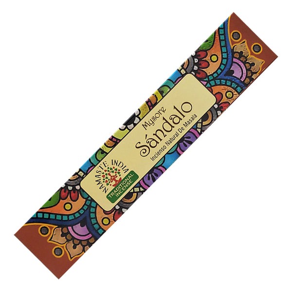 Namaste India Natural Masala Incense Sticks Mysore Sandalwood for puja, meditation, and daily fragrance.