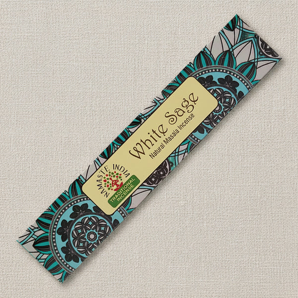 Namaste India Natural Masala Incense Sticks - White Sage