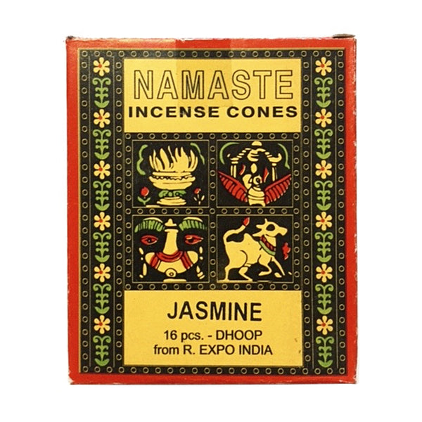 Namaste Incense Cones Jasmine for meditation, relaxation, and floral home fragrance.