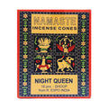 Namaste Incense Cones Night Queen for relaxation, meditation, and evening ambiance.