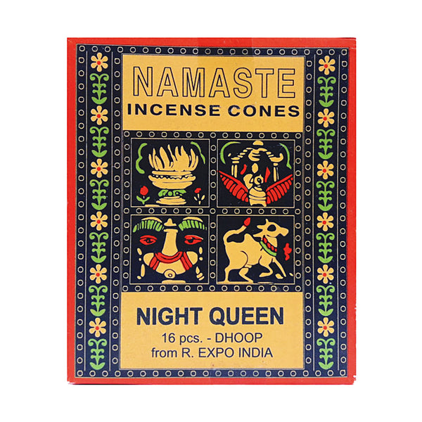 Namaste Incense Cones Night Queen for relaxation, meditation, and evening ambiance.