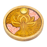 Namaste rose quartz incense holder