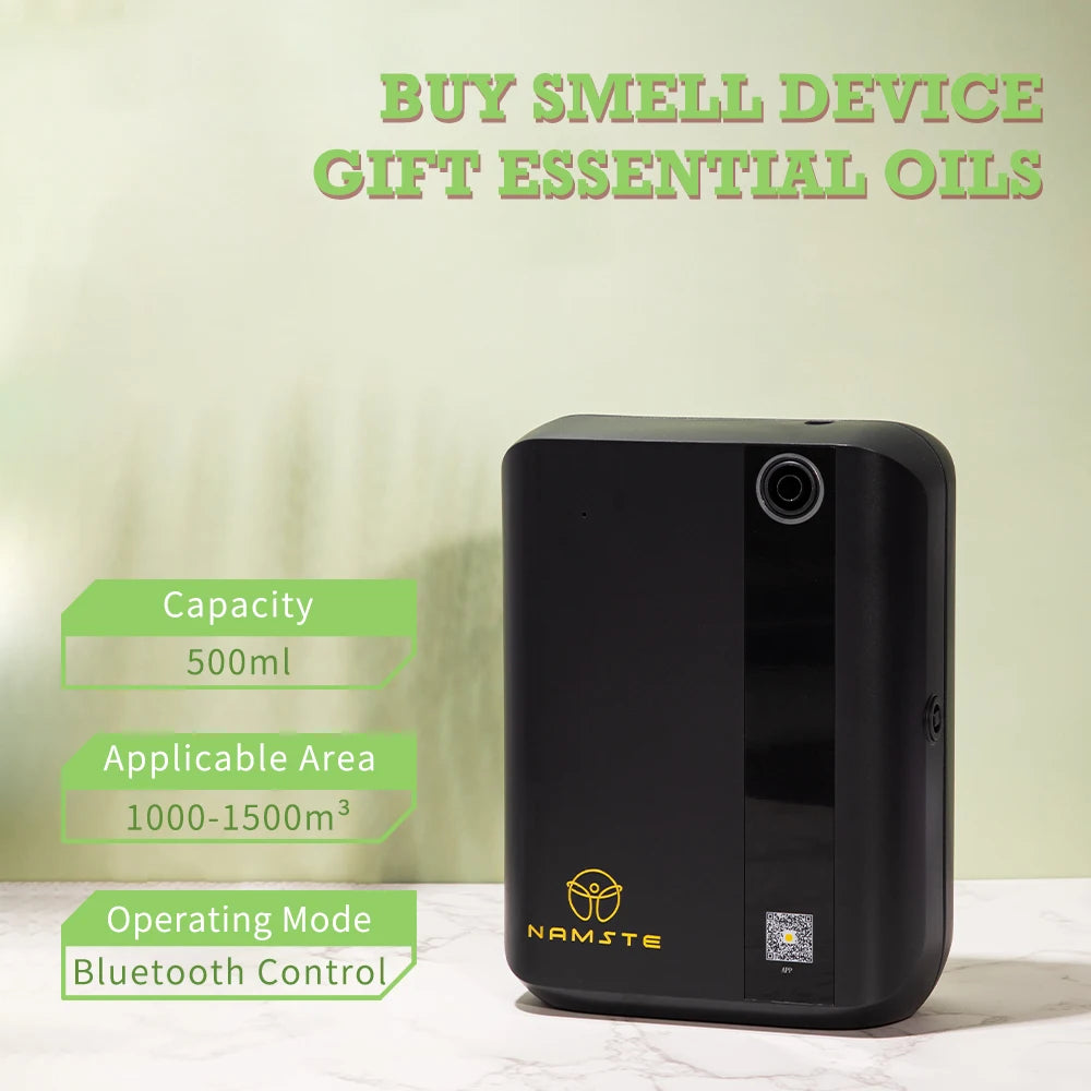 NAMSTE Bluetooth aroma diffuser for essential oil misting, air freshening, and calming room use.