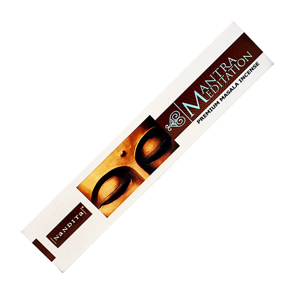 Nandita Mantra Meditation Incense Sticks for yoga, mindfulness, and stress relief.