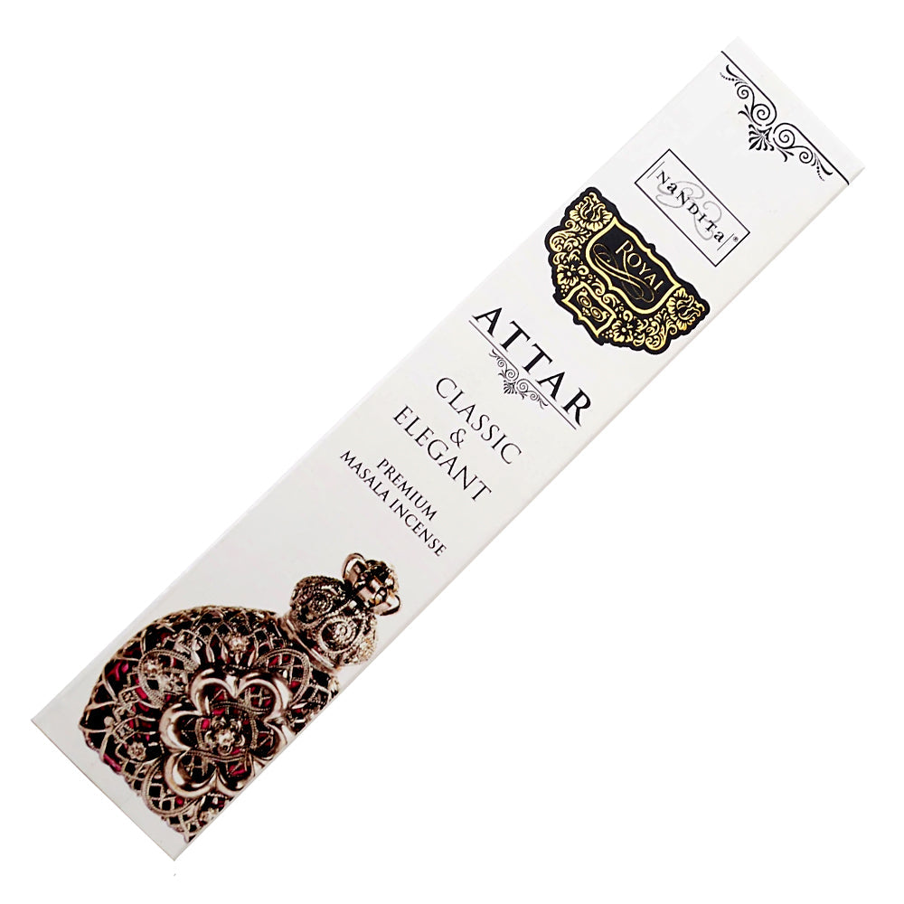 Nandita Royal Attar Incense Sticks for meditation, prayer, and relaxation.