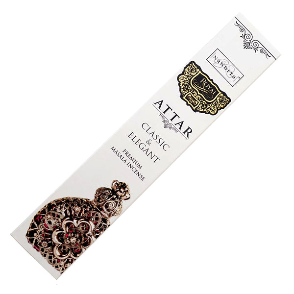 Nandita Royal Attar Incense Sticks for meditation, prayer, and relaxation.