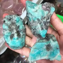 Natural Amazonite Rough Stones for meditation, crafts, and crystal healing.
