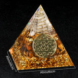 Natural Amethyst Chakra Healing Pyramid for meditation, energy healing, and home décor.