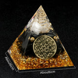 Natural Amethyst Chakra Healing Pyramid for meditation, energy healing, and home décor.
