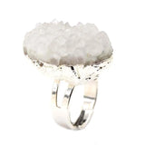 Natural Amethyst Druzy Reiki Crystal Ring for meditation, gifting, and crystal jewelry.