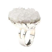 Natural Amethyst Druzy Reiki Crystal Ring for meditation, gifting, and crystal jewelry.