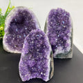 Natural Amethyst Geode Crystal Cluster for meditation, home décor, and crystal collecting.