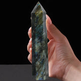 15cm Natural Amethyst crystal wand for massage, energy healing, and holistic wellness practice.
