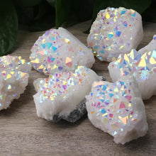 Natural Angel Aura Quartz Crystal Cluster for meditation, home décor, and crystal collecting.