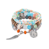 Natural beaded Boho Tree of Life bracelets for earthy fashion styling, stacking with outfits, and everyday wristwear.