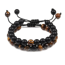 Black Lava Stone & Tiger Eye Crown Bracelet lava rock bracelet for diffuser use, grounding energy, and regular wear.
