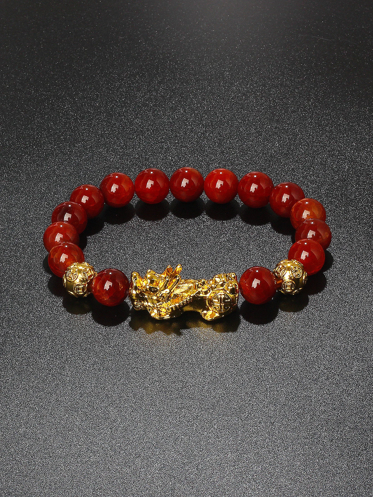 Natural Black Obsidian Pi Xiu bracelet for abundance, negativity protection, and daily energy wear.