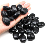 Natural Black Tourmaline Tumbled Stone for meditation, crafts, and crystal healing.