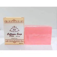 Natural Collagen Handmade Vitamin Soap 85g bar with Vitamins C and E for radiant skin.