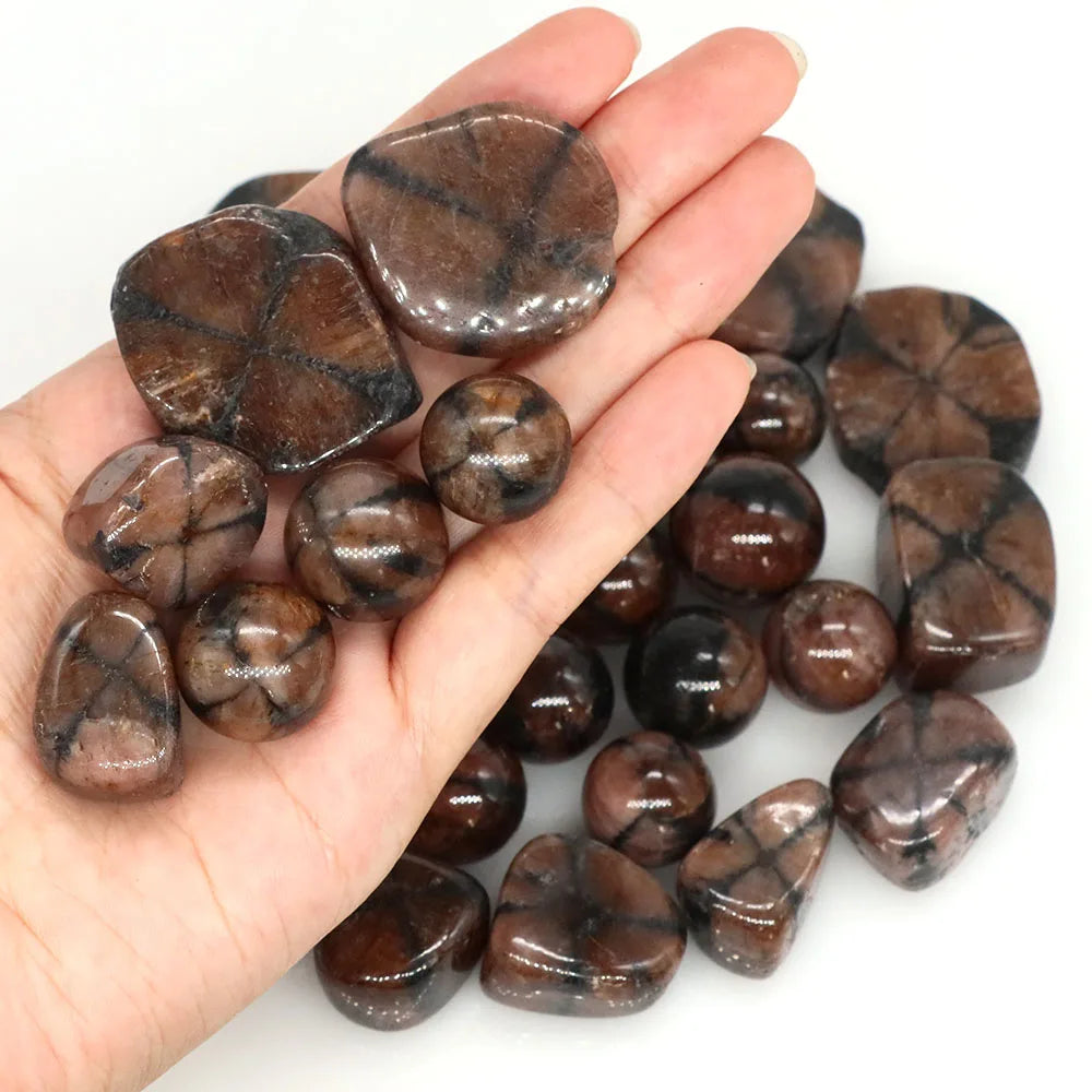 Natural Cross Chiastolite Quartz Healing Stones for meditation, crafts, and crystal healing.