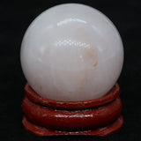 Natural crystal ball for chakra balancing, meditation focus, and daily spiritual wellness practice.